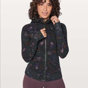 Dark floral lululemon scuba hoodie